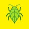 Green insect leaf  logo design, vector graphic symbol icon illustration creative idea