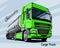 Green Intercity Big Cargo Truck