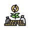 green investment energy policy color icon vector illustration