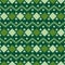 Green Irish geometric seamless pattern