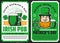 Green Irish pub beer mug, St Patrick day holiday