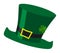 Green irish St. Patrick`s day leprechaun hat illustration with c