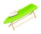 Green Ironing Board with Press Iron as Heated Tool for Removing Wrinkles from Fabric as Household Equipments Isometric
