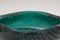 Green italian Murano bubbles glass ashtray detail