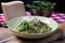 Green Italian Pasta with Cheese and Leafy Greens