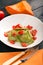 Green Italian ravioli