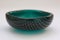 Green italian retro Murano bubbles glass ashtray