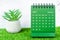 The Green January 2023 Monthly desk calendar for 2023 year on grass