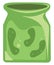 A green jar filled with yummy sour pickle vector color drawing or illustration