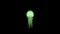 Green jellyfish. Animation on a transparent background.