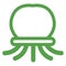 Green jellyfish, icon