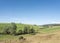 green jura countryside landscape in france