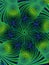 Green Kaleidoscope Pattern