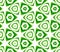 Green kaleidoscope seamless pattern. Hand drawn wa