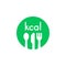 green kcal icon like healthy diet