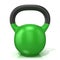 Green kettle bell weight