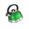 Green kettle isolated on white