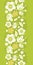 Green kimono florals vertical seamless pattern