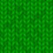 Green Knitted Seamless Pattern. Vector Wool Background