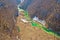 Green Korana river canyon aerial view