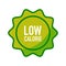 Green label Low-calorie. vector sign