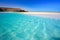 Green lagoon with clear water, Fuerteventura, Canary island, Spa