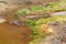 Green lagoons at the foot of the Chiles volcano