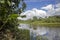 Green lake in the middle of Bolivian rainforest, Madidi national park in the Amazon river basin in Bolivia