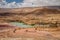 Green lake in Mitzpe Ramon crater in Israeli Negev desert