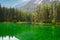 The Green Lake and mountains in Styria, Austria, landscape spring