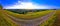 Green landscape of Medjimurje region panoramic view from hill