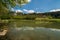 Green landscape in national park Rakov Skocjan in Slovenia during spring time