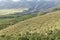 Green landscape ranch view with clouds patterns on the island of Maui, Hawaii