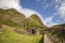 Green landscape, waterfall, Azores islands, Flores, travel destination