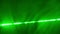 Green Laser Light in Smoke Close-Up on a Black Background