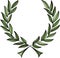 Green laurel wreath