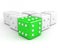Green leading dice