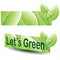 Green leaf banner