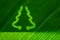 Green leaf with christmas tree shape