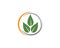 green leaf ecology nature element vector icon