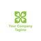 Green leaf environmental vector logo and icon