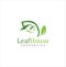 Green Leaf House Logo Design Concept Illustration . House nature logo . Health House Logo .Nature Real Estate Logo . Green house l