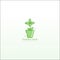 Green Leaf Logo in vase