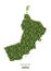 Green leaf map of Oman