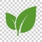 Green leaf nature ecology element vector icon