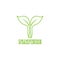 Green  leaf  outline ecology nature element logo