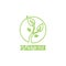 Green  leaf  outline ecology nature element logo