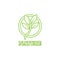 Green  leaf  outline ecology nature element logo