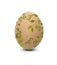 Green leaf painted on chicken egg, decorated for Easter holiday festival