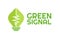 green leaf signal lamp energy logo concept design